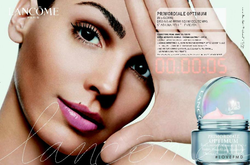 Ines Sastre featured in  the Lancome High Resolution Collaser advertisement for Spring/Summer 2006