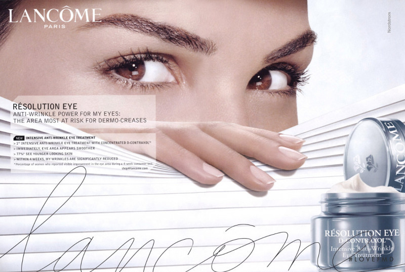 Ines Sastre featured in  the Lancome High Resolution Collaser advertisement for Spring/Summer 2006
