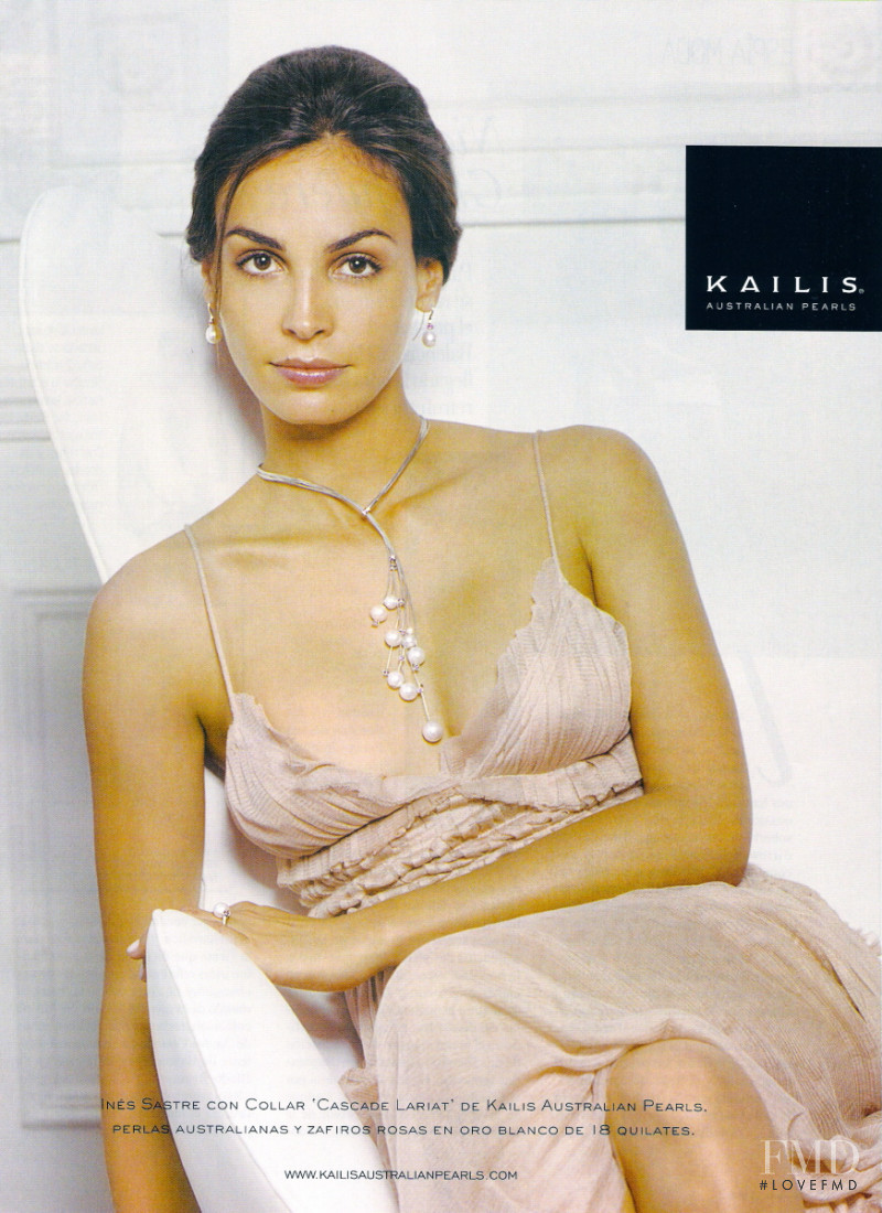 Ines Sastre featured in  the Kailis advertisement for Autumn/Winter 2005