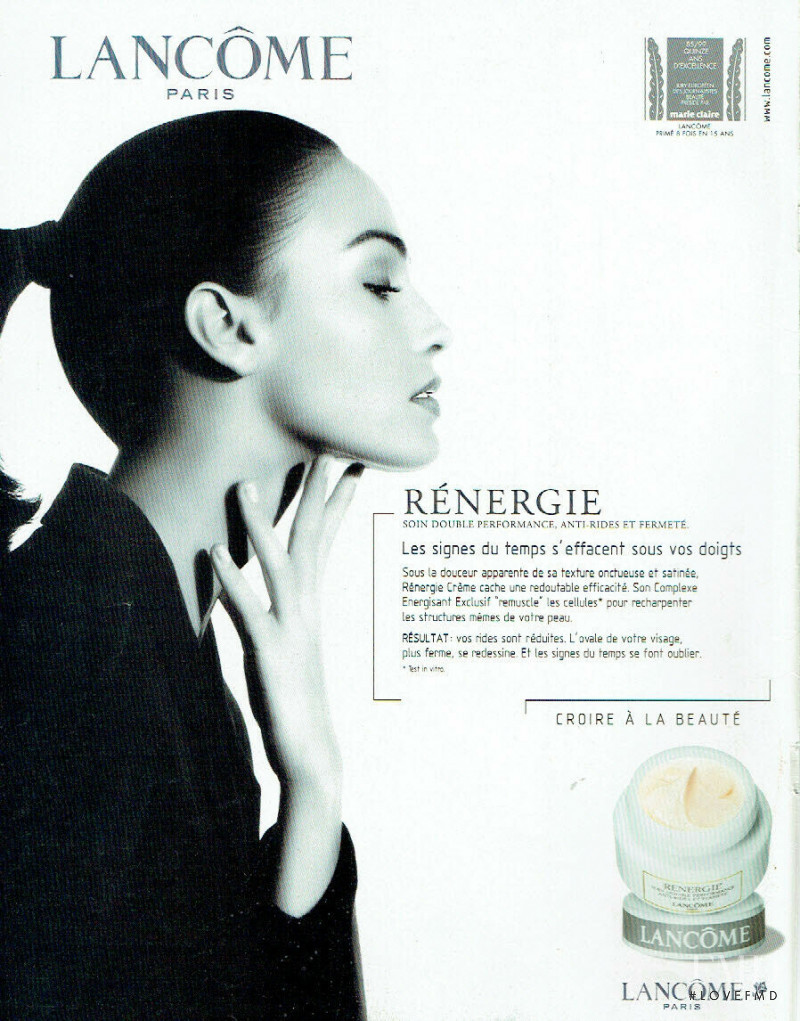 Ines Sastre featured in  the Lancome advertisement for Spring/Summer 2000