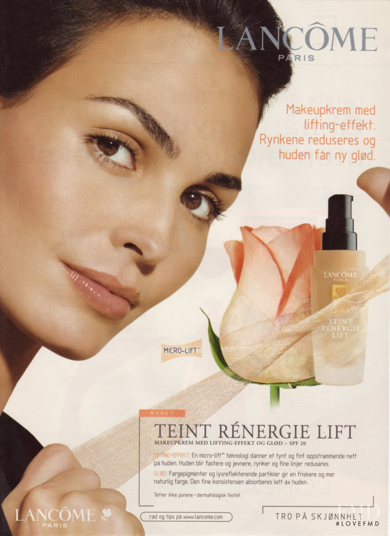 Ines Sastre featured in  the Lancome advertisement for Spring/Summer 2000