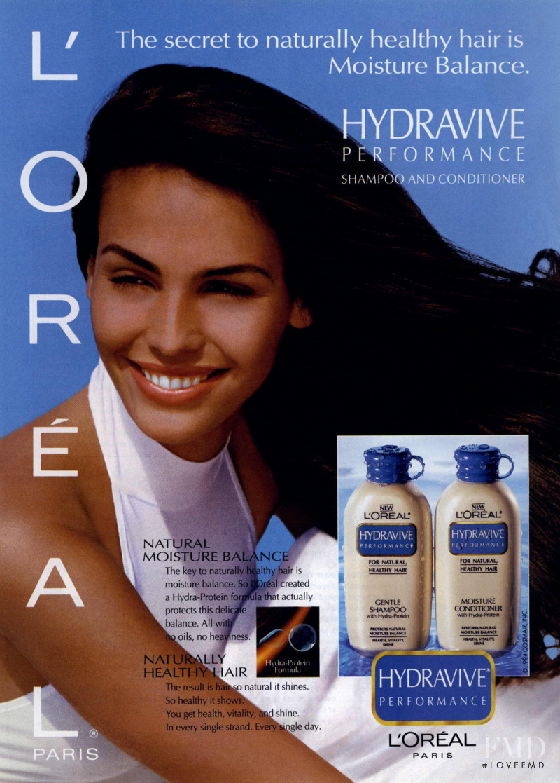 Ines Sastre featured in  the L\'Oreal Paris advertisement for Spring/Summer 1994