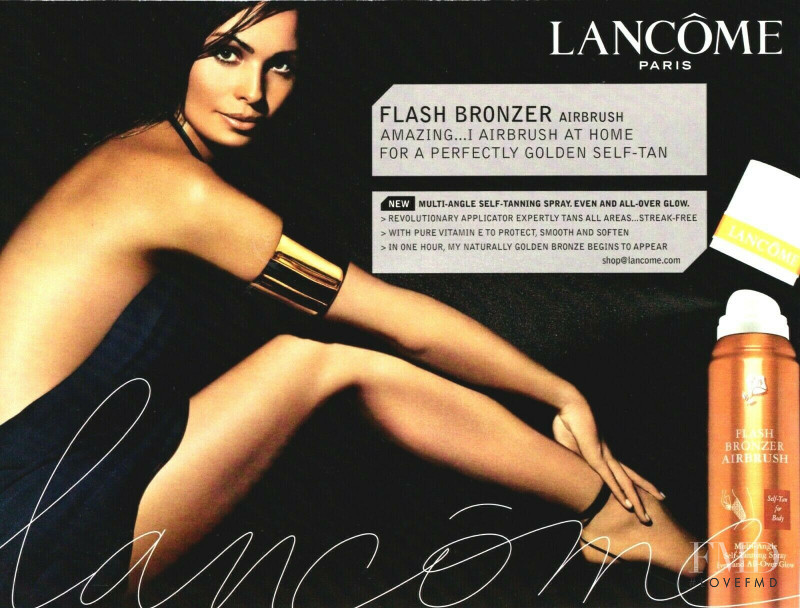 Ines Sastre featured in  the Lancome Flash Bronzer advertisement for Autumn/Winter 2005