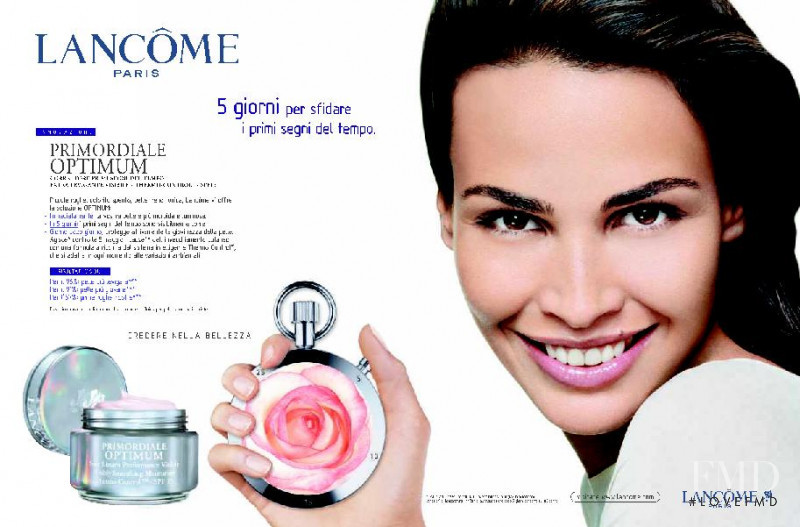 Ines Sastre featured in  the Lancome advertisement for Spring/Summer 2004