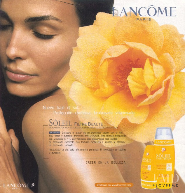 Ines Sastre featured in  the Lancome advertisement for Spring/Summer 2001