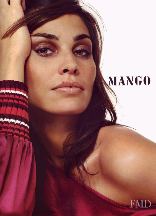 Ines Sastre featured in  the Mango advertisement for Autumn/Winter 2002