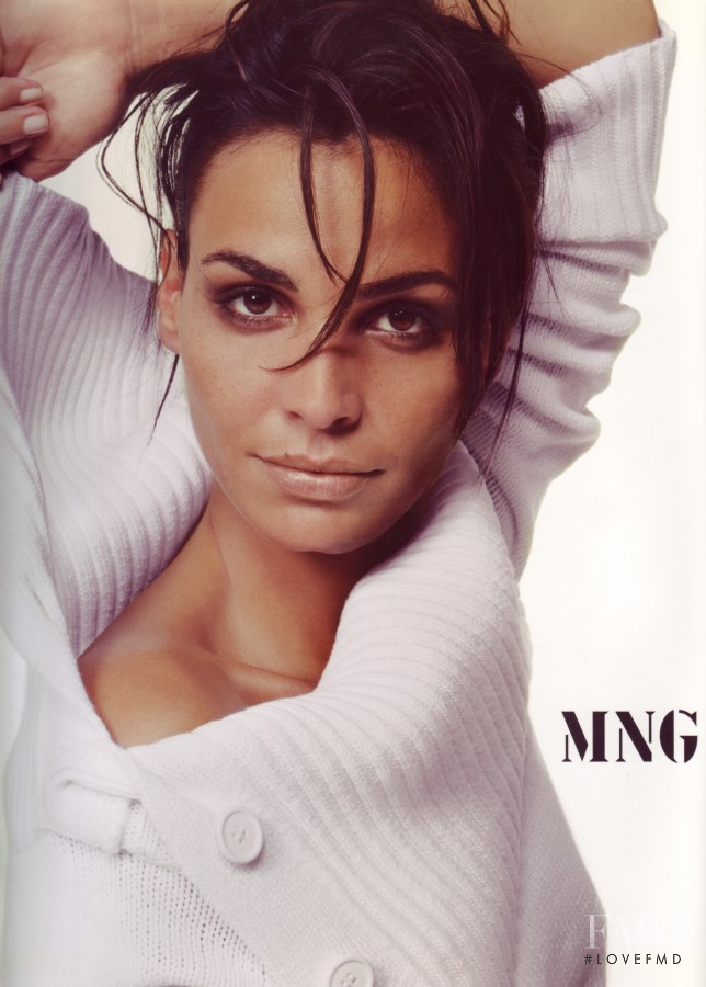 Ines Sastre featured in  the Mango advertisement for Autumn/Winter 2002
