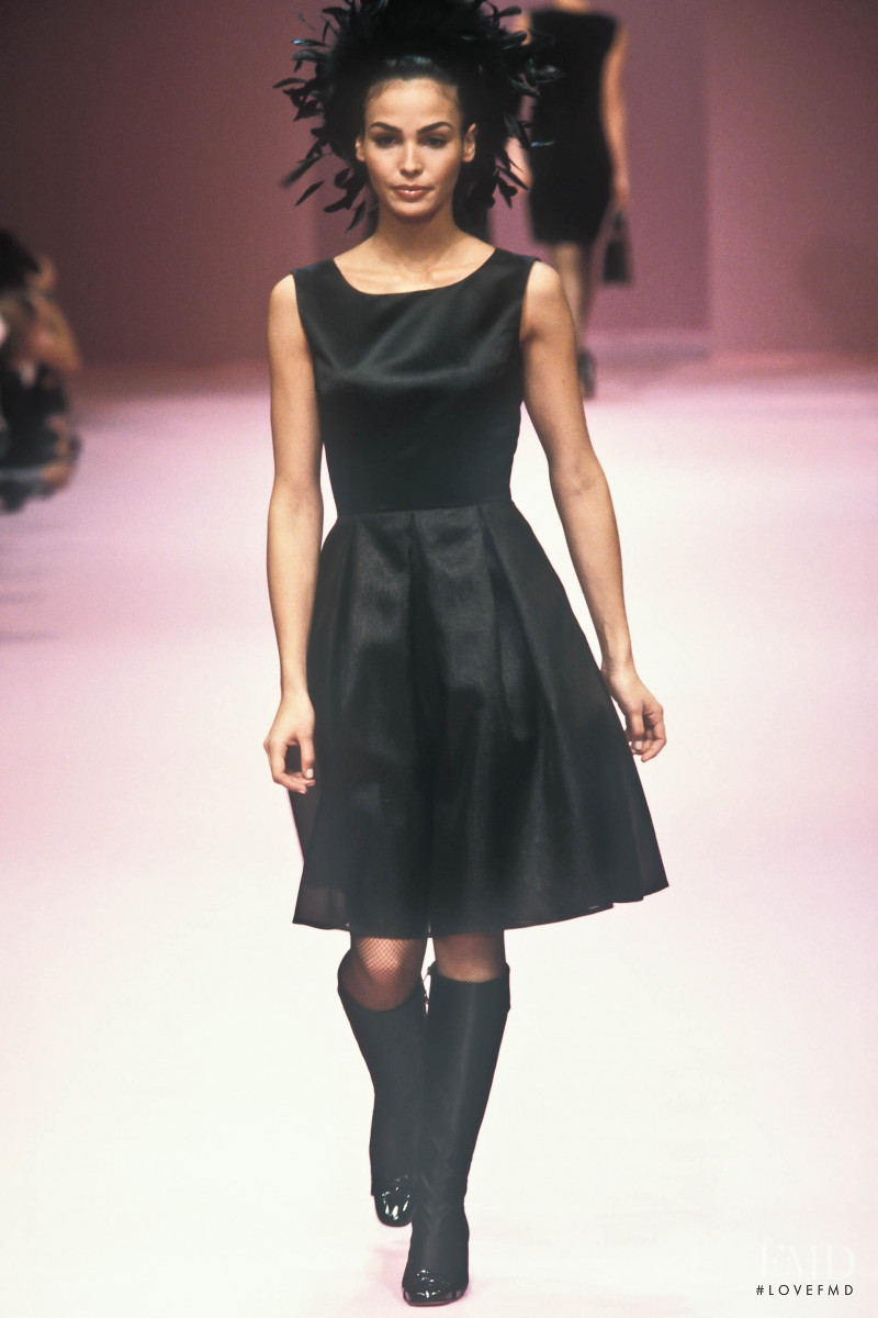 Ines Sastre featured in  the Chantal Thomass fashion show for Autumn/Winter 1996