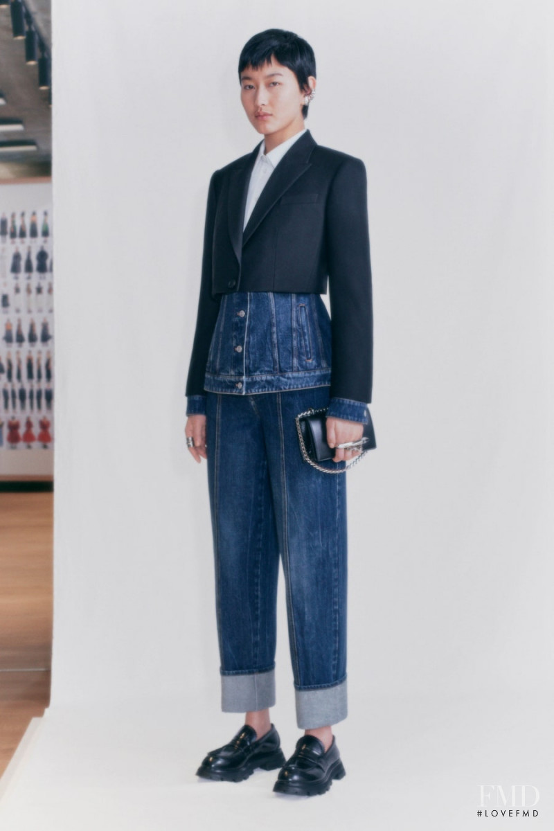 Eny Jaki featured in  the Alexander McQueen lookbook for Pre-Fall 2021
