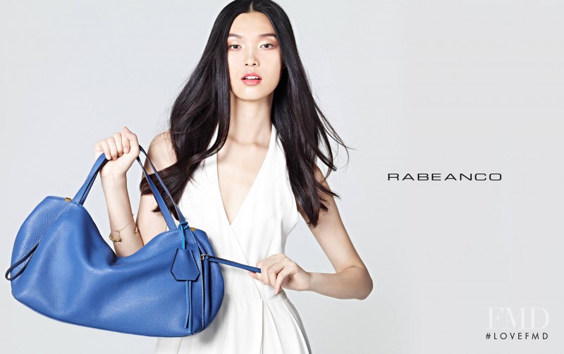 Tian Yi featured in  the Rabeanco advertisement for Spring/Summer 2014