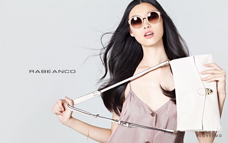 Tian Yi featured in  the Rabeanco advertisement for Spring/Summer 2014