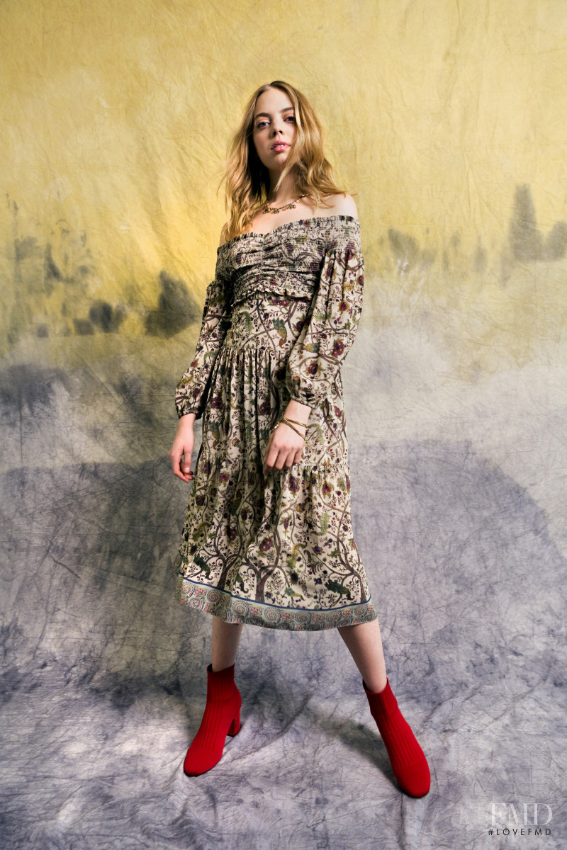 Mariana Zaragoza featured in  the Nicole Miller lookbook for Pre-Fall 2021