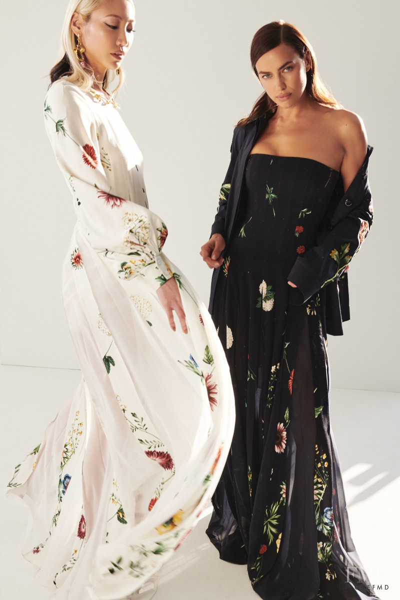 Irina Shayk featured in  the Oscar de la Renta lookbook for Pre-Fall 2021