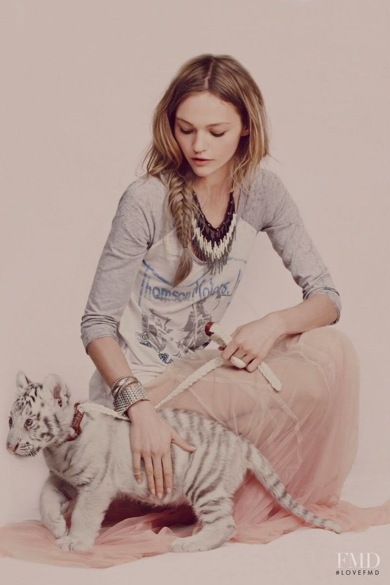 Sasha Pivovarova featured in  the Free People lookbook for Spring/Summer 2011