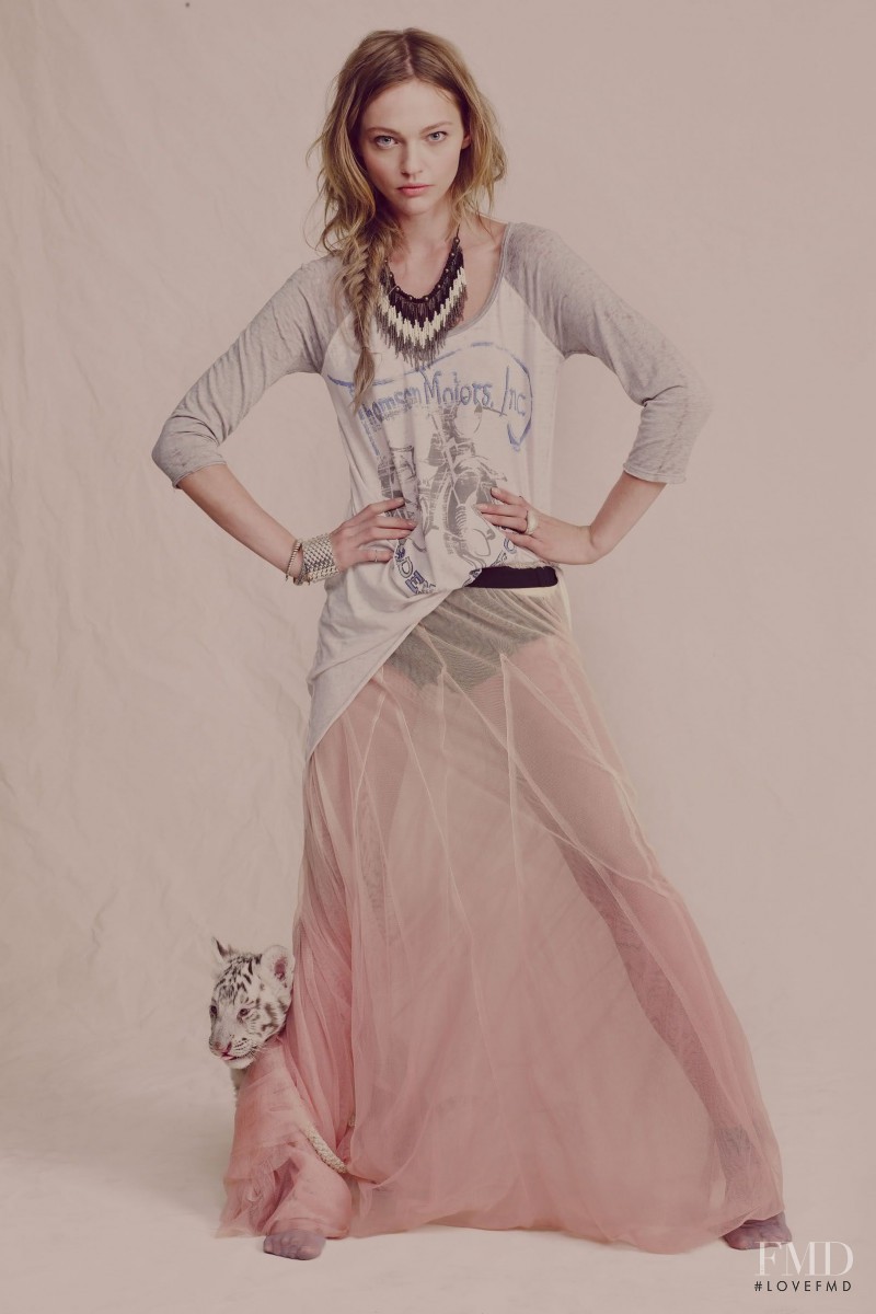 Sasha Pivovarova featured in  the Free People lookbook for Spring/Summer 2011