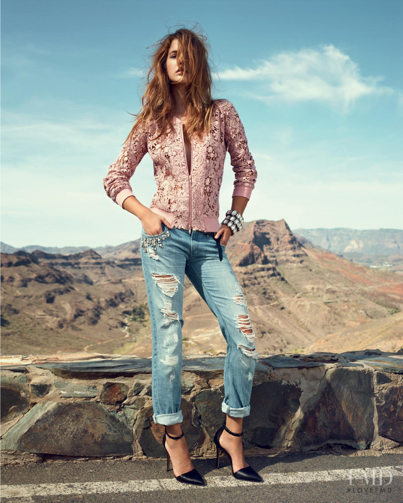 Barbara Palvin featured in  the Twinset Jeans advertisement for Spring/Summer 2014