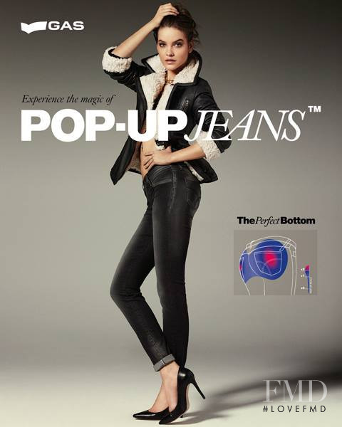 Barbara Palvin featured in  the GAS Jeans advertisement for Spring/Summer 2014