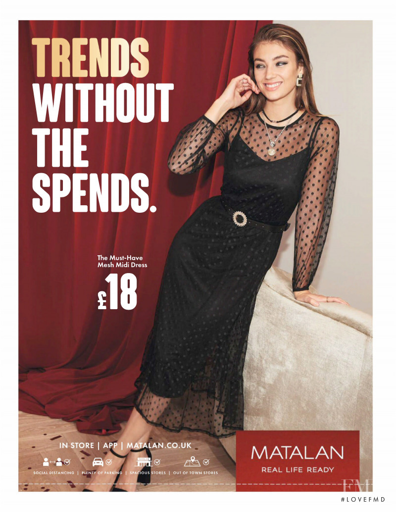 Lorena Rae featured in  the Matalan advertisement for Autumn/Winter 2020