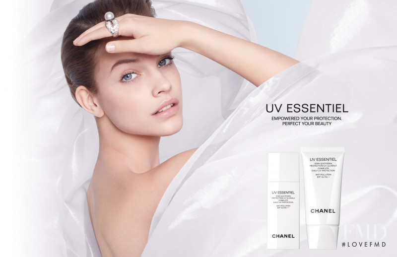 Barbara Palvin featured in  the Chanel Beauty Le Blanc advertisement for Autumn/Winter 2013