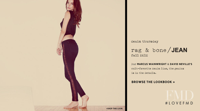Barbara Palvin featured in  the rag & bone Jeans advertisement for Fall 2012