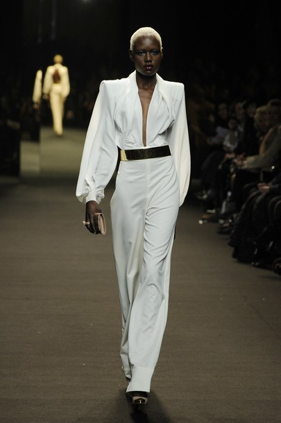 Ajak Deng featured in  the Alexandre Vauthier fashion show for Spring/Summer 2011