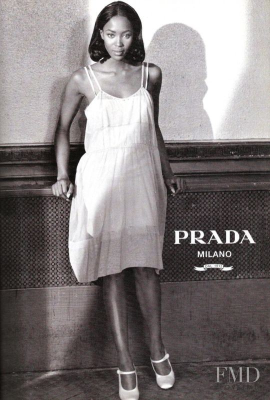 Naomi Campbell featured in  the Prada advertisement for Autumn/Winter 1994