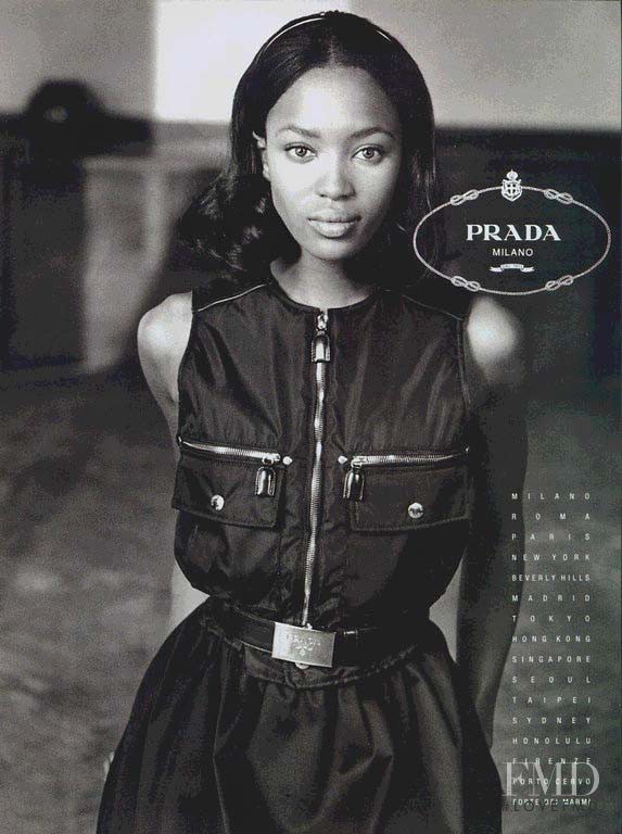 Naomi Campbell featured in  the Prada advertisement for Autumn/Winter 1994