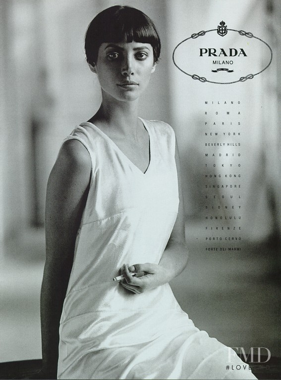 Christy Turlington featured in  the Prada advertisement for Autumn/Winter 1994