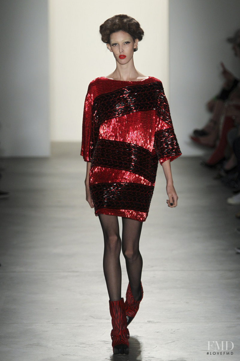Ruby Aldridge featured in  the Jeremy Scott fashion show for Spring/Summer 2011