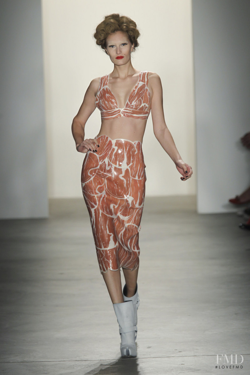 Alla Kostromicheva featured in  the Jeremy Scott fashion show for Spring/Summer 2011
