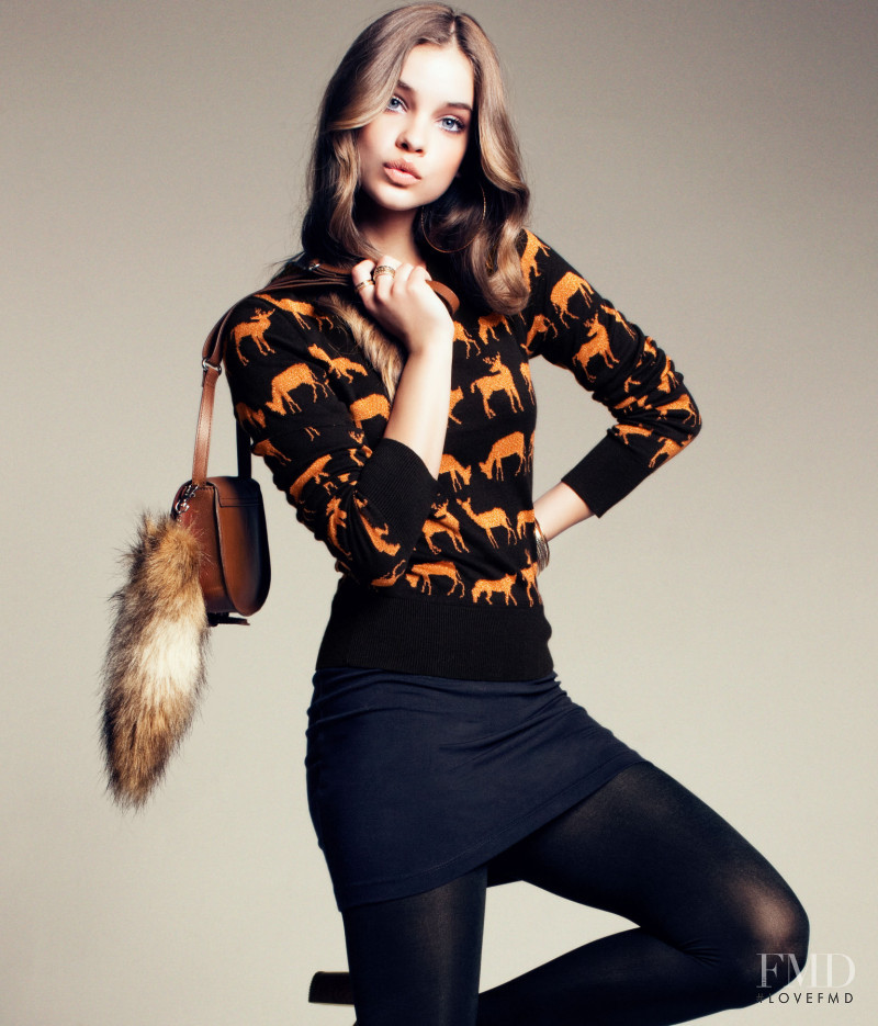 Barbara Palvin featured in  the H&M Autumn Authentic Collection lookbook for Fall 2011
