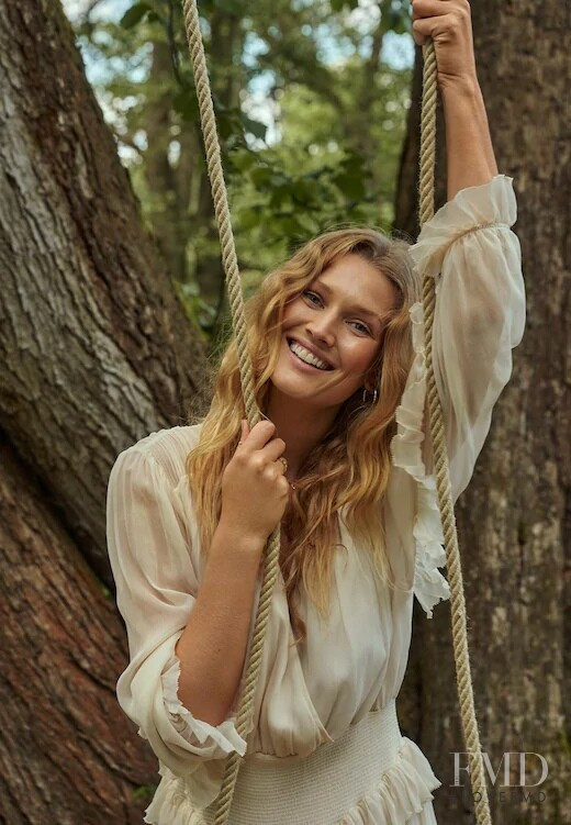 Toni Garrn featured in  the Zalando Summer at Home lookbook for Spring/Summer 2020