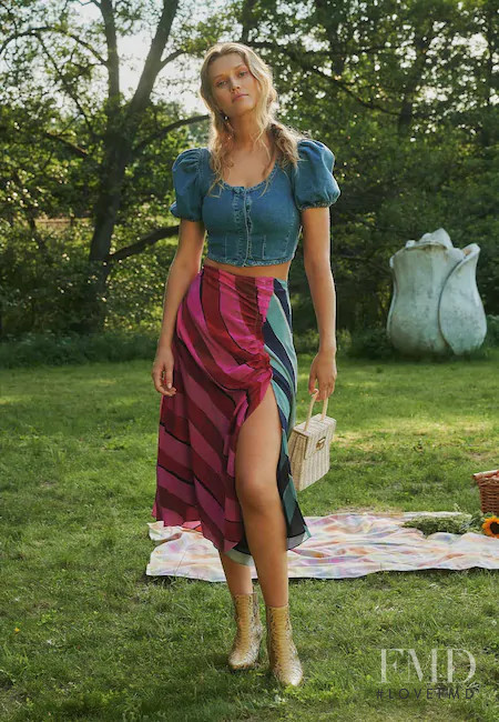 Toni Garrn featured in  the Zalando Summer at Home lookbook for Spring/Summer 2020