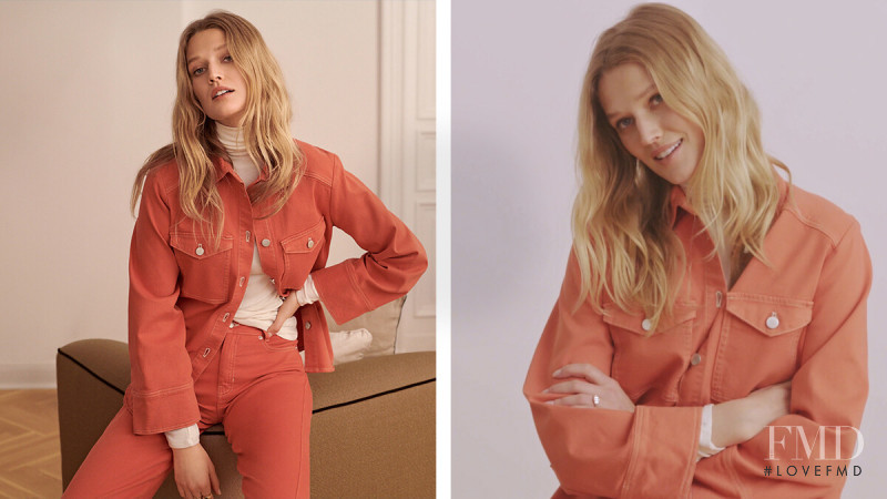 Toni Garrn featured in  the Zalando Summer at Home lookbook for Spring/Summer 2020