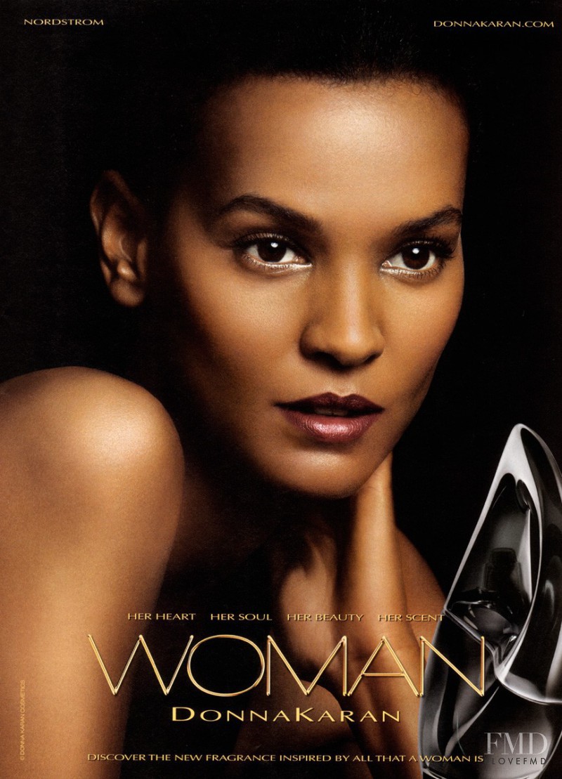 Liya Kebede featured in  the Donna Karan New York Woman" Fragrance advertisement for Autumn/Winter 2012