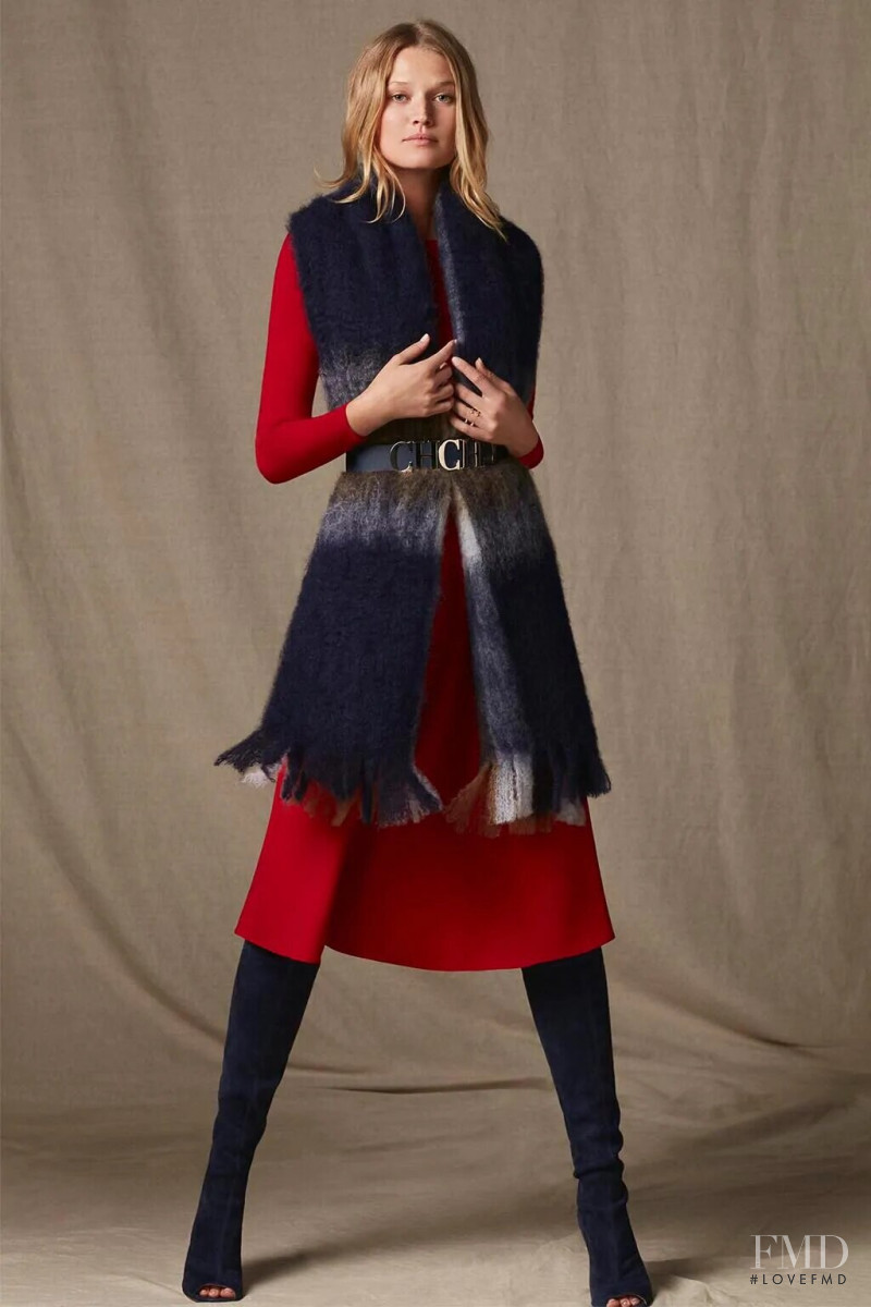 Toni Garrn featured in  the Carolina Herrera catalogue for Pre-Fall 2019