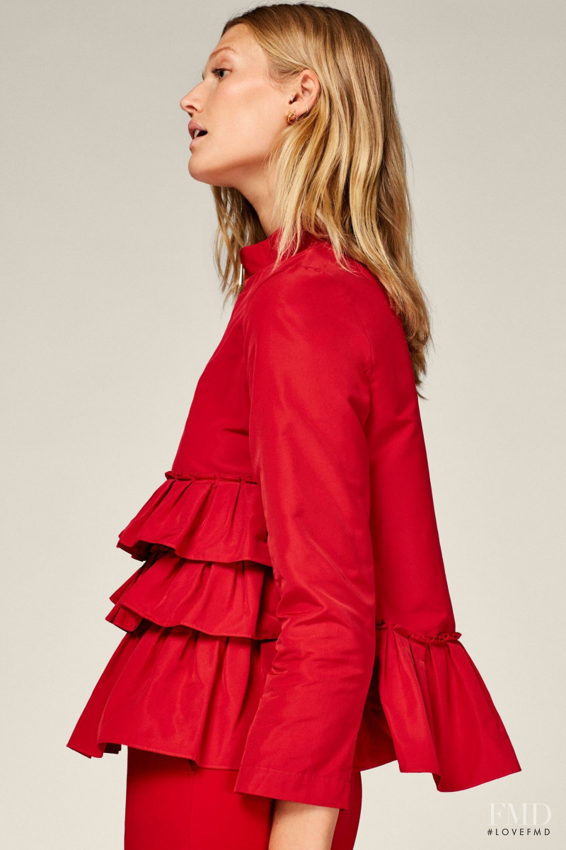 Toni Garrn featured in  the Carolina Herrera catalogue for Pre-Fall 2019