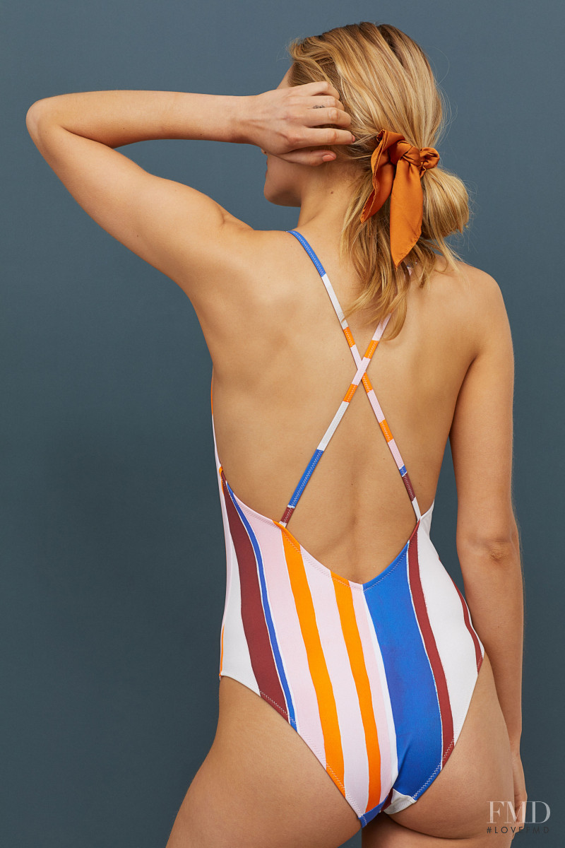 Roosmarijn de Kok featured in  the H&M Swimwear catalogue for Spring/Summer 2019