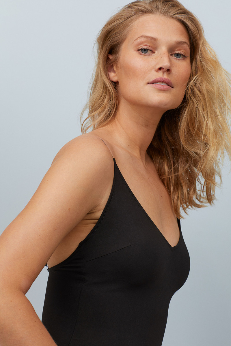 Toni Garrn featured in  the H&M Swimwear catalogue for Spring/Summer 2019