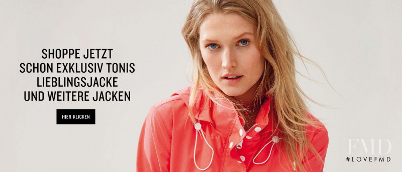 Toni Garrn featured in  the Tom Tailor x Toni advertisement for Spring/Summer 2019