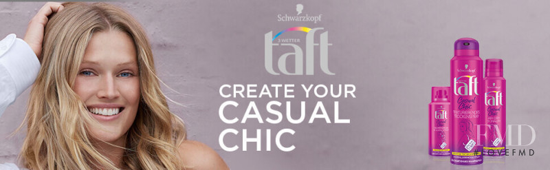 Toni Garrn featured in  the Schwarzkopf Taft Casual Chic advertisement for Spring/Summer 2019