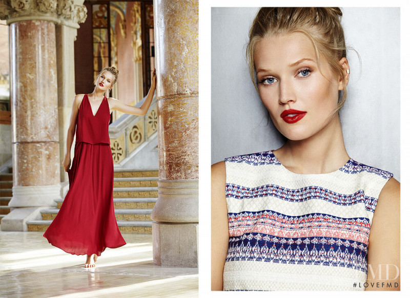 Toni Garrn featured in  the Mango lookbook for Summer 2014