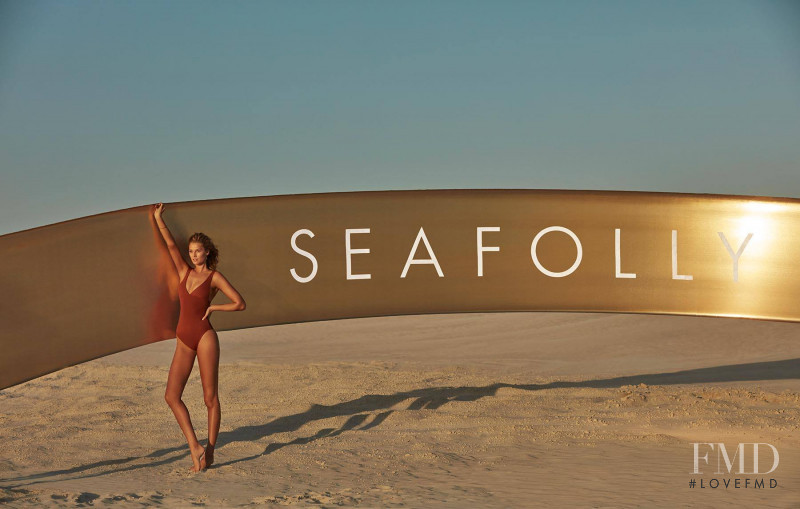 Toni Garrn featured in  the Seafolly advertisement for Spring/Summer 2018