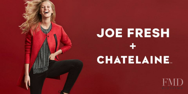 Toni Garrn featured in  the Joe Fresh advertisement for Autumn/Winter 2017