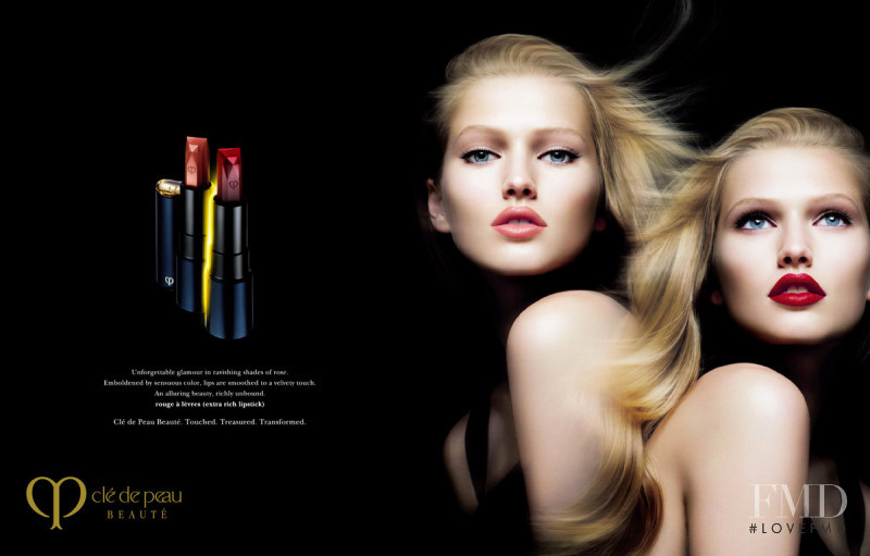 Toni Garrn featured in  the Clé de Peau Beaute advertisement for Spring/Summer 2010
