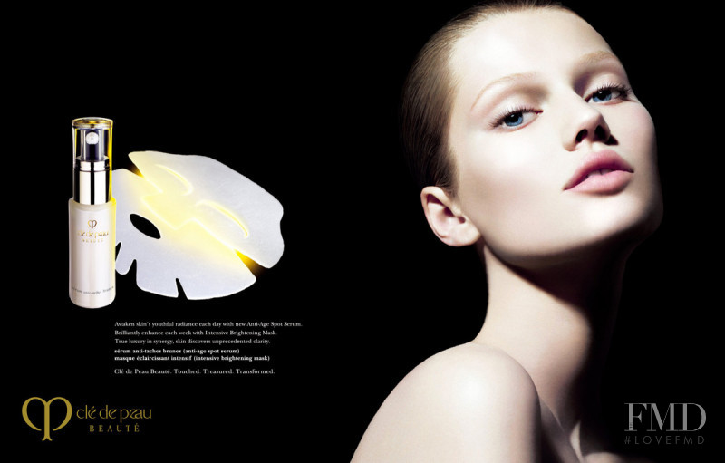 Toni Garrn featured in  the Clé de Peau Beaute advertisement for Spring/Summer 2010