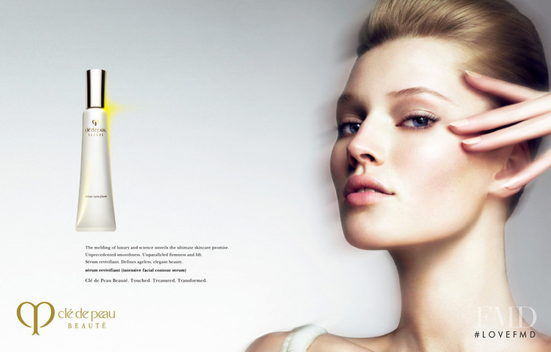 Toni Garrn featured in  the Clé de Peau Beaute advertisement for Autumn/Winter 2010