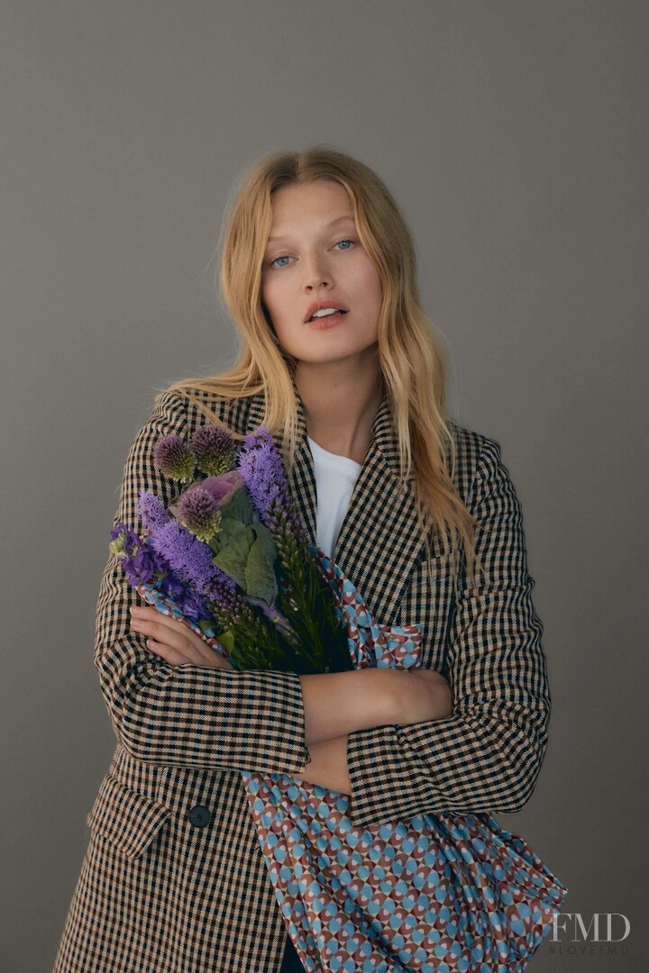 Toni Garrn featured in  the Zara catalogue for Autumn/Winter 2020