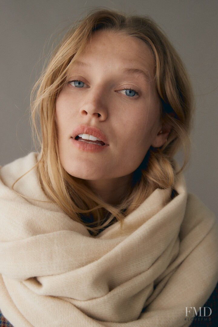 Toni Garrn featured in  the Zara catalogue for Autumn/Winter 2020