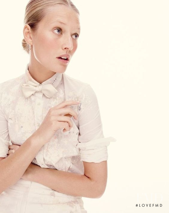 Toni Garrn featured in  the J.Crew lookbook for Spring 2017